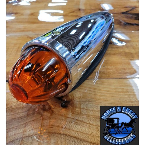 dark amber watermelon glass lens cab marker light plastic housing 92542 - Picture 2 of 5