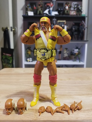 WWE Hulk Hogan Ultimate Edition Elite Mattel - Action Figure 15 Cm Con Accessori E Teste Intercambiabili