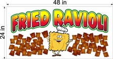 FRIED RAVIOLI VINYL BIG SIGN BANNER 2' X 4' NEW 