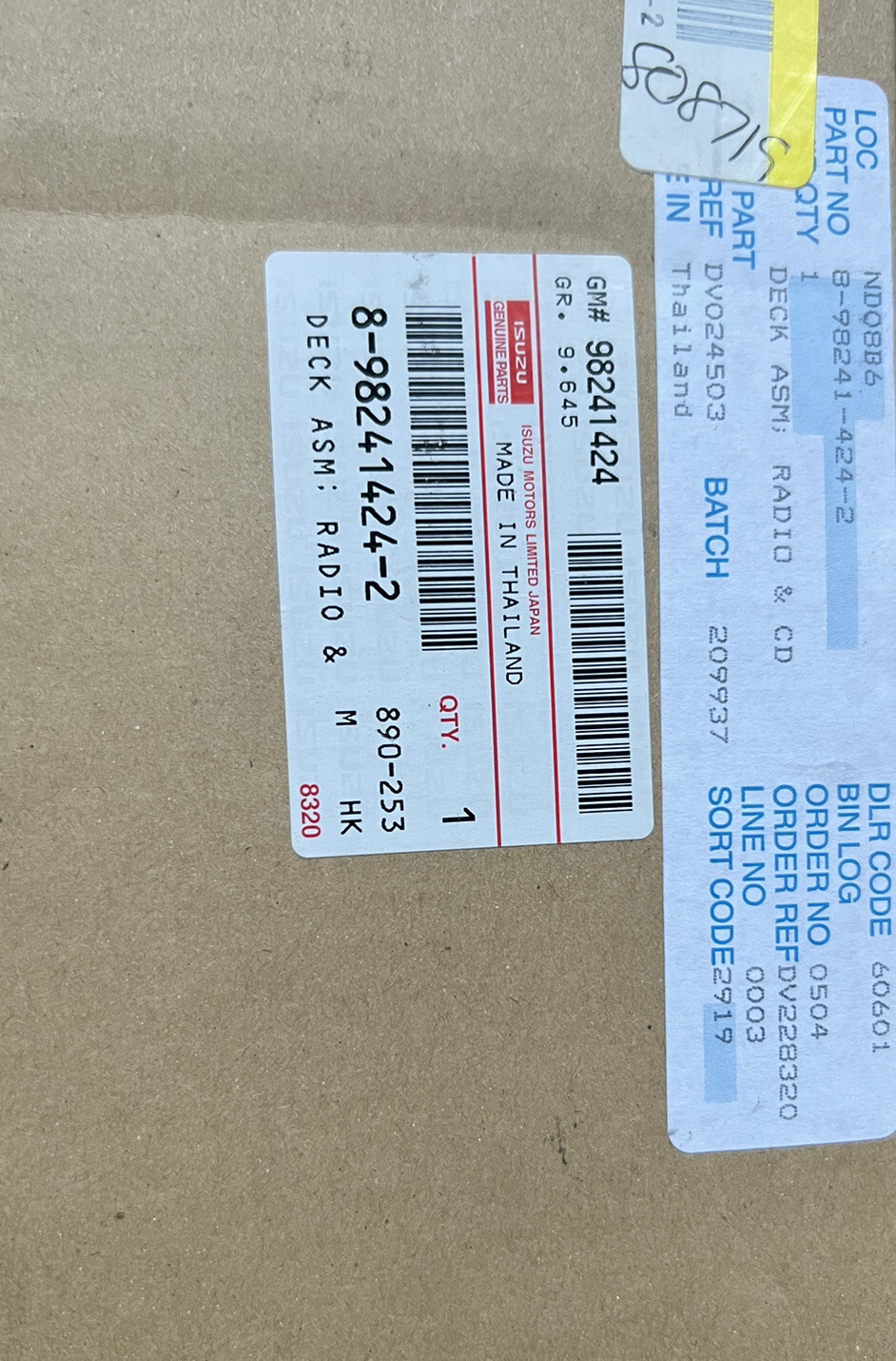 11-22 Isuzu NPR OEM Single Din Radio CD USB MP3 WMA Player  