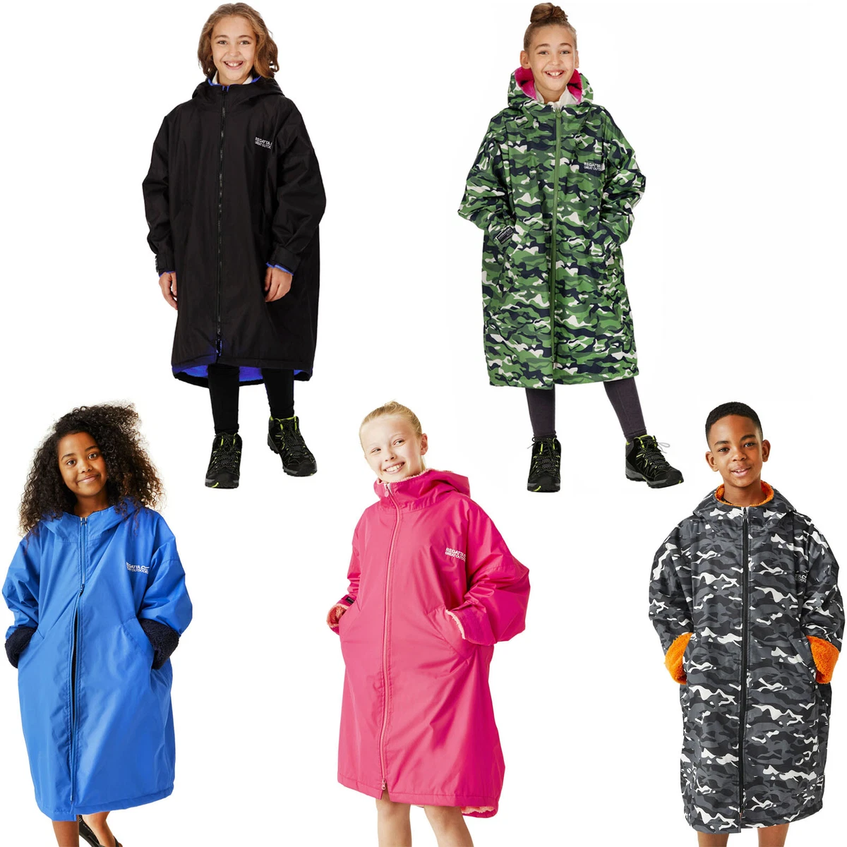 Regatta Kids Spirit Of Adventure Hooded Waterproof Warm Drying