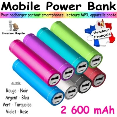ENCRE4U Batterie de Secours Chargeur Nomade Power Bank 2600 mAh pour votre Smartphone