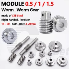 Mod 0.5 1 1.5 Worm Gear Wheel Steel C45 15/20/25/30/35/40/50/60 Tooth Precision