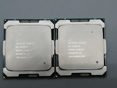 Intel Xeon E5-2620 v4 2.1GHz 8-Core Processor CPU  LGA2011 SR2R6 - Matched Pair