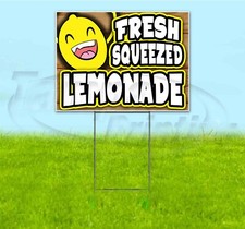 FRESH SQUEEZED LEMONADE 18x24 Yard Sign WITH STAKE Corrugated Bandit BUSINESS