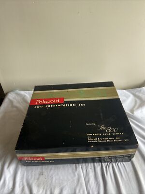 Vintage Polaroid Land Camera 800 Complete Presentation Box Set!- With OG BOX!!!