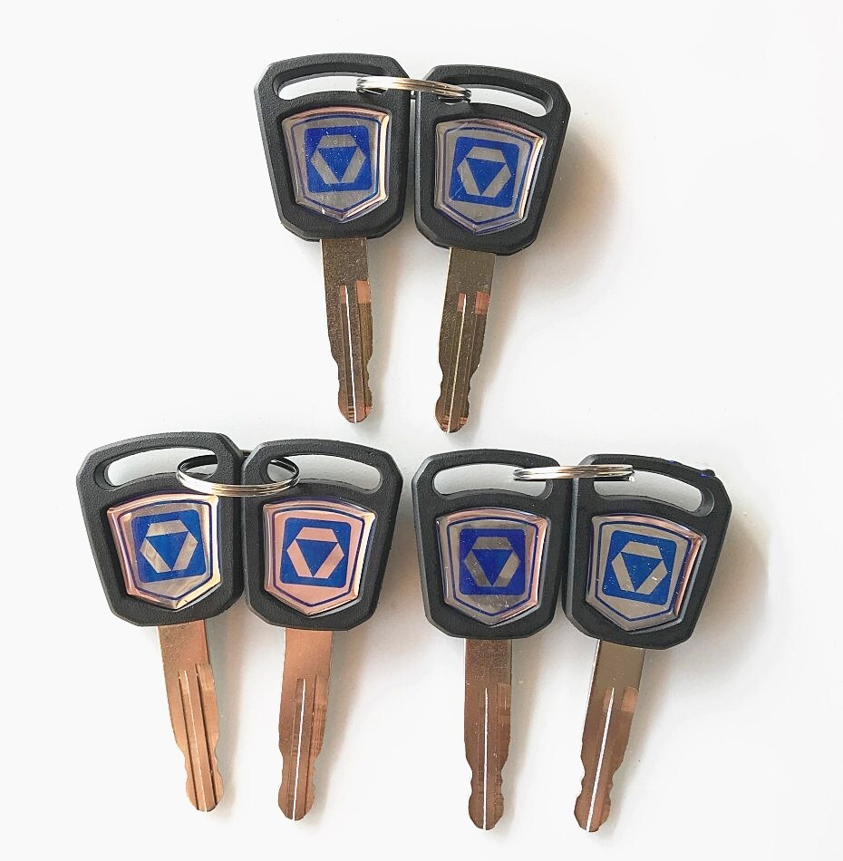 WAHLINPARTS 10-Pack Ignition / Door Keys For XCMG Excavators - 75DA, 60D, 215, 200