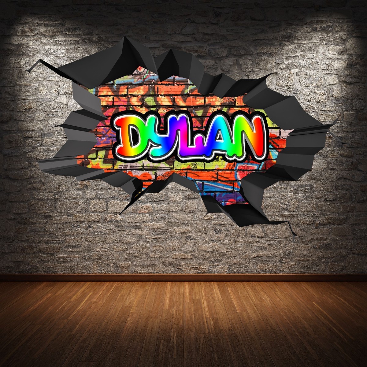 VWAQ Custom Graffiti Name Wall Decal Sticker - Personalized Kids Room Decor, Hip Hop Style, Multiple Sizes & Colors - View #2