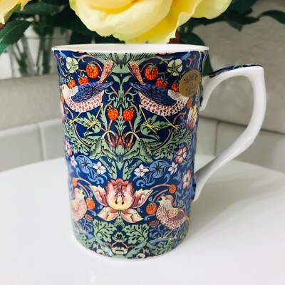 The Leonardo Collection Fine China Bird Oriental Paisley Floral Coffee Mug / Cup