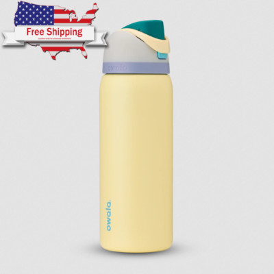Owala FreeSip Stainless Steel Insulated Water Bottle, 32oz, Sunny