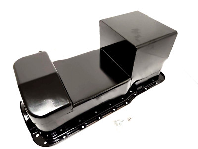 1979 1993 Fox Body Ford 7qt Dual Sump Black Drag Oil Pan Small Block 302W 5.0L