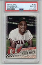 2020 TOPPS DECADES' BEST #DB1 WILLIE MAYS CARD GIANTS PSA 10 LOW POP VERY RARE