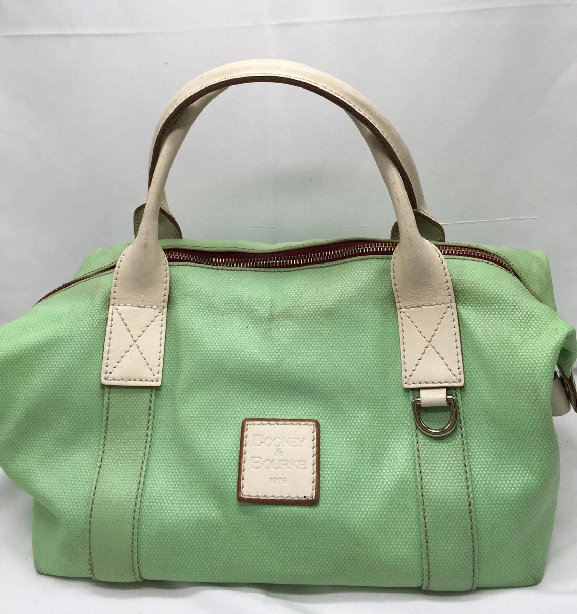 Mint Green Leather Duffle Bag