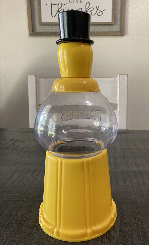 Planters Mr. Peanut Peanut Dispenser 12" 2007 Yellow Plastic eBay