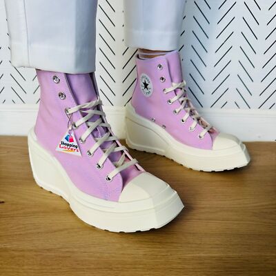 🤩Converse Chuck 70 de Luxe Wedge Platform Size Womens Shoes Hi Purple  A07584C