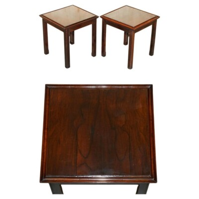 LUXUS PAAR KLEINE MID CENTURY MODERN PALISANDER BEISTELLLAMPE WEINTISCHE