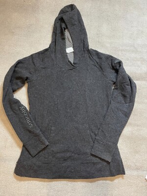 Saucony Hoodie Womens Medium Black Long Sleeeve Sweat Shirt Pull Over  Hooded