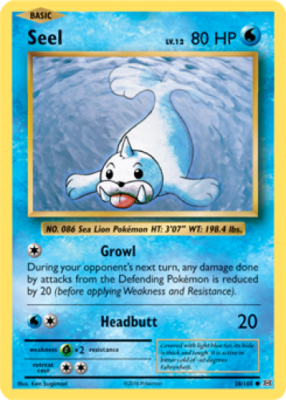 2016 seel pokemon card value Seel 028/108