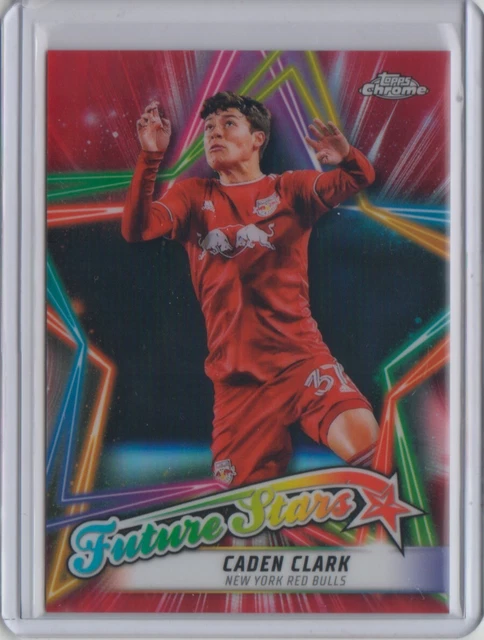 2022 Topps Chrome MLS Future Stars Red Refractor #FS2 Caden Clark 1/5 SSP FlatSH
