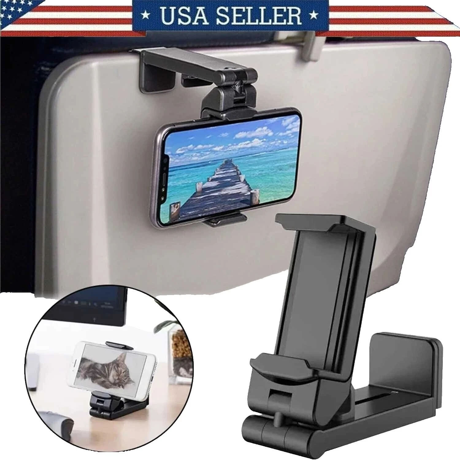 Headrest Clip Cell Phone Desktop Holders