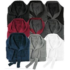 Bademantel Herren Baumwolle Kapuze Morgenmantel Hausmantel Spa Borkum CelinaTex