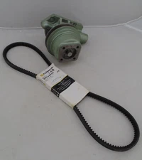 New 1966-1968 Austin Healey 3000 Water Pump w/1/2" Belt Moss Green #2 Stamped