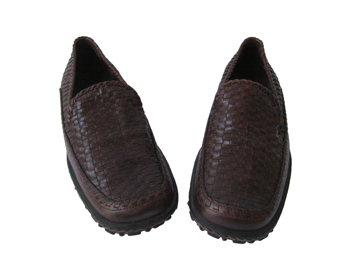 COLE HAAN COUNTRY WOVEN BROWN LEATHER LOAFER SIZE US 7B MADE  display picture 2