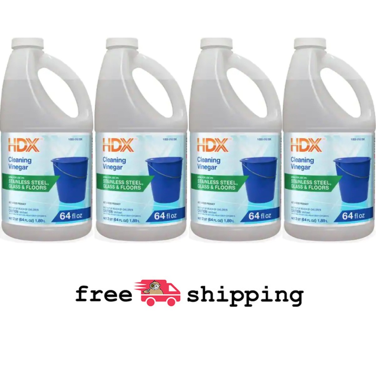 4 PACK Cleaning Vinegar 64 oz Bottles Ready to Use All Purpose