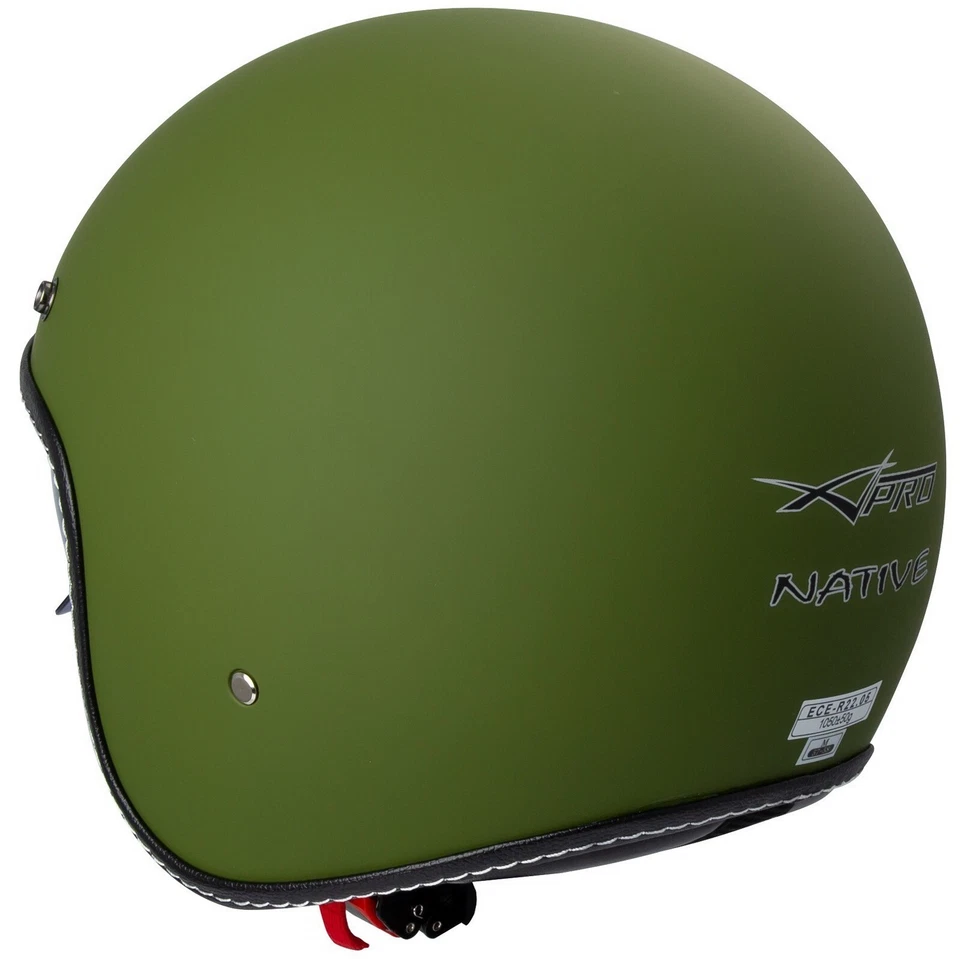 A-Pro Native matt grün Sonnenblende Rollerhelm Gr.M/57-58cm  Cruiserhelm - Bild 3 von 3