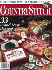 Country Stitch Cross Stitch Magazine - Nov/Dec 1990 - Christmas ornaments