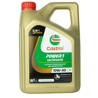 CASTROL Power 1 Racing 10W50 4L Motoröl Synthetisch Öl Motorradöl NEU 4T 10W-50