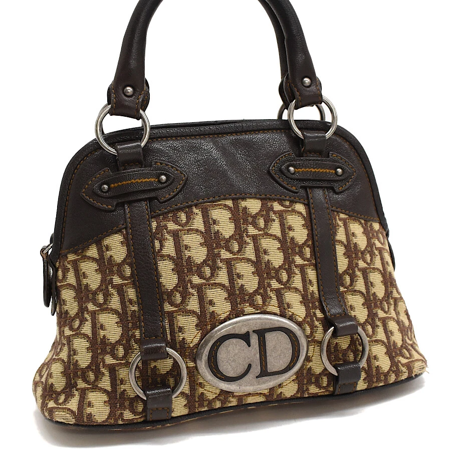 Petit sac à main Dior Trotter toile cuir T00L