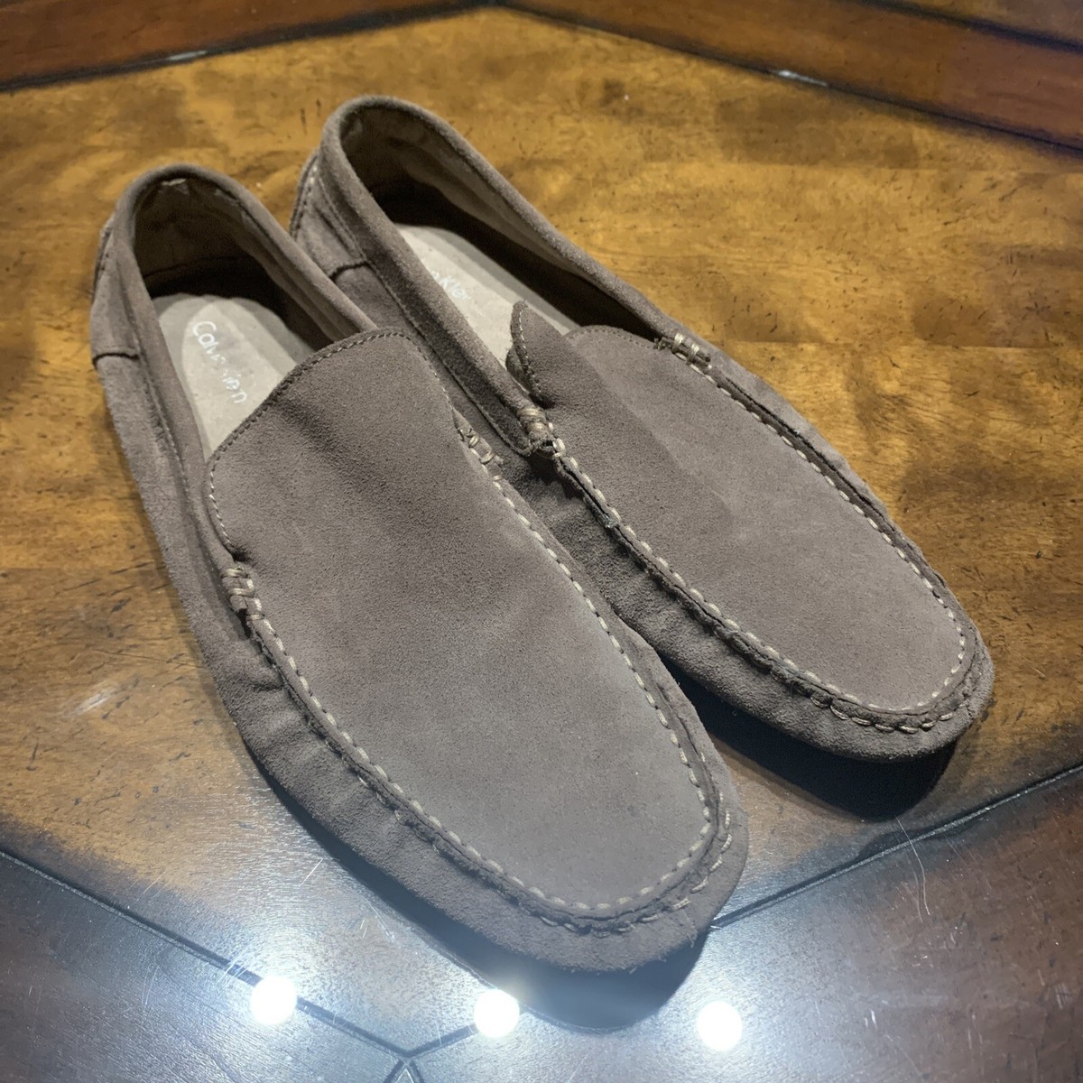Calvin Klein Gray Suede Tassel Loafers - Slip-On Moccasin Calvin Klein Moccasin Gray Casual Shoes for Men for sale | eBay main image 2