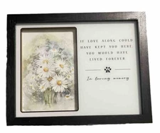Pet Memorial Picture Frame I Am With You Always Black Frame Gift