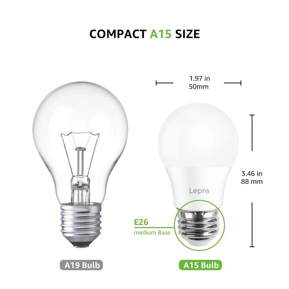 LED Refrigerator Light Bulb - 40W Equivalent Waterproof Appliance Bulb for Fr... - Image 4 of 4