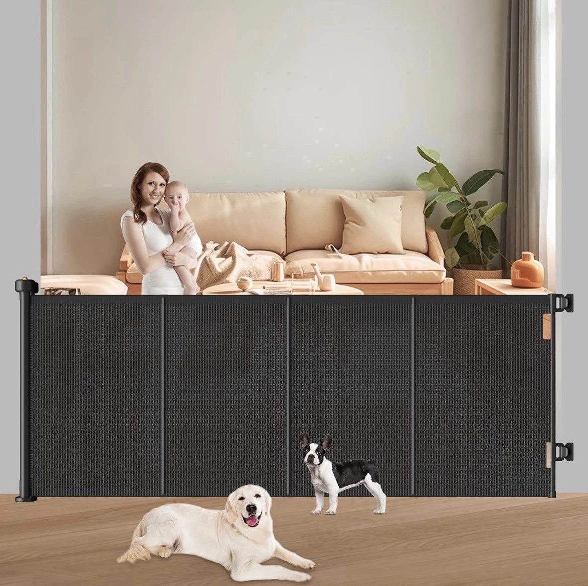 Pawtners Retractable Baby Gates Extra Wide, 41" Tall Extends up to 71" Wide, ...
Opens in a new wind