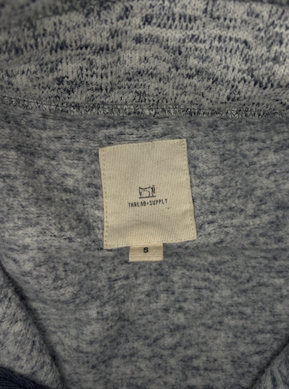 Thread + Supply Men’s Basic Heather Gray Zip Up F… - image 2