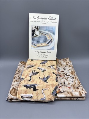 Quilt Kit   Centerpiece Table Mat 21 Inch Octagon Tiny Treasures Pattern Birds