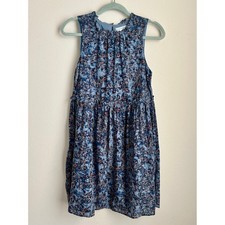 Lucky Brand I Blue Floral Paisley Print Sleeveless Swing Dress I Size XS