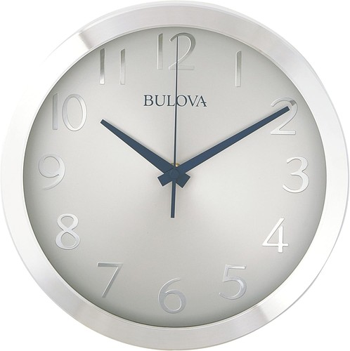 Winston Wanduhr C4844 10" Durchmesser Metalldesign mit diamantgeschliffenen Kanten leise - Bild 2 von 5