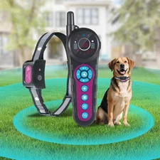 Wireless Dog Fence Pet Electric Training Collar 2 in 1 System, Portable Dog Peri