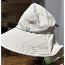 Mission Cooling Sun Defender Hat, Upf50 Khaki Oatmeal Unisex Wide-Brim Hat Nape