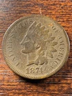1874 INDIAN HEAD CENT - SEMI-KEY DATE - FREE SHIPPING!