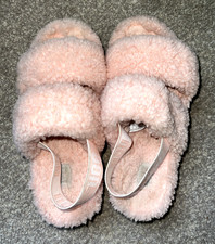 UGG Pink Fluffita Platform Slide Slippers Sherpa Womens US 7 w/ Box FAST SHIP
