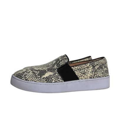 Vionic Demetra Snake Embossed Casual Leather Slip On Sneakers Women s Size 6