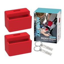 Morlike Silicone Seatbelt Secure Buckle Safety Cover Lock Keep Children RED