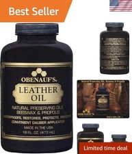 Natural Leather Oil 16oz - Conditions, Restores Protects Your Leather Apparel
