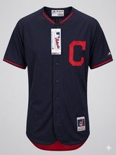 NWT Michael Brantley Cleveland Indians  Majestic Authentic Flex Base Jersey.