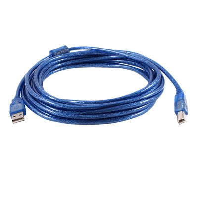 Klar blau USB 2.0 Type A zu Type B M/M Anschlusskabel Drucker 5M 16.4ft Länge