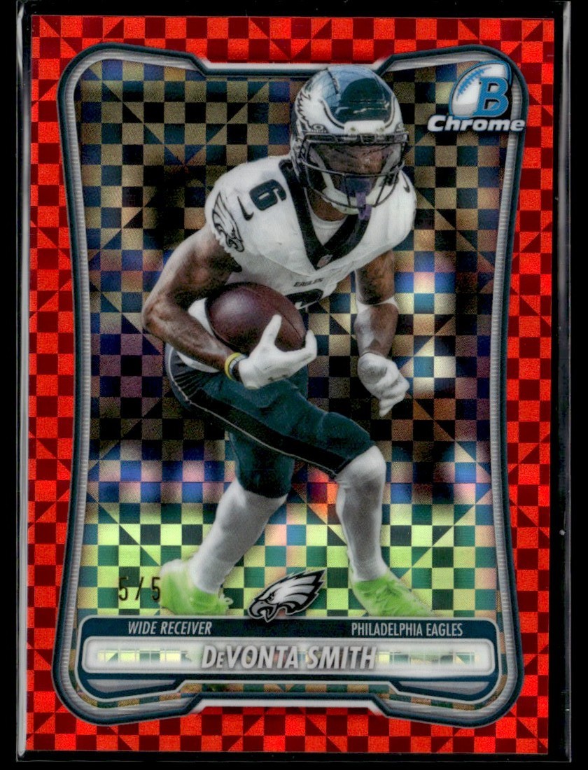 2026 Bowman Chrome Red X-Fractor DeVonta Smith /5 Philadelphia Eagles #BCV-81